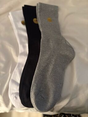 Carhartt 3-Pack Crew Socks in Gray, Black, White